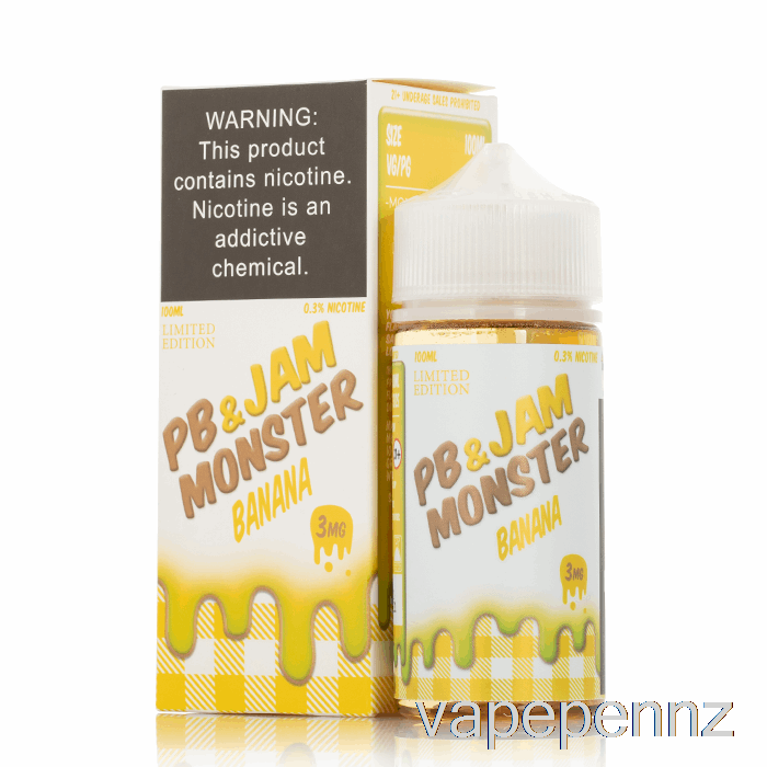Banana - PB and Jam Monster - 100mL 6mg VAPE NZ